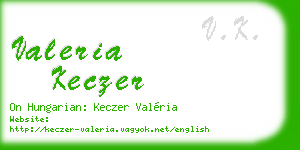 valeria keczer business card